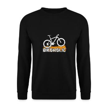 Bikoholic I need to ride a bike - Unisex Sweatshirt - black - Front - Alina (178cm) & Michal (187cm)