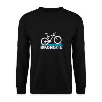 Bikoholic I need to ride a bike - Unisex Sweatshirt - black - Front - Alina (178cm) & Michal (187cm)
