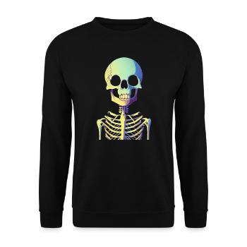 Skeleton - Unisex Sweatshirt - black - Front - Alina (178cm) & Michal (187cm)