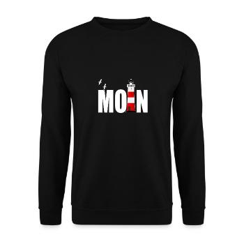 Phare de Moin Hambourg Ahoi Möven - Sweat-shirt Unisexe - noir - Devant - Alina (178cm) & Michal (187cm)