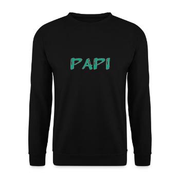 BONNE FÊTE PAPA. PAPA. FÊTE DES PÈRES. PÈRE - Sweat-shirt Unisexe - noir - Devant - Alina (178cm) & Michal (187cm)