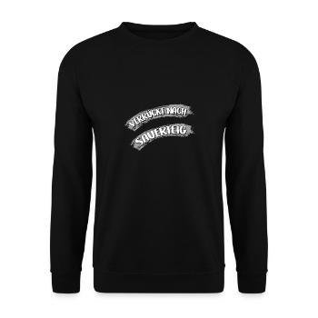 Verrückt nach Sauerteig - ich backe selber - Unisex Pullover - Schwarz - Vorne - Alina (178cm) & Michal (187cm)