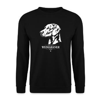Weimaraner Dad Dogs Dog Hunting Dogs Wilsigns - Unisex Sweatshirt - black - Front - Alina (178cm) & Michal (187cm)