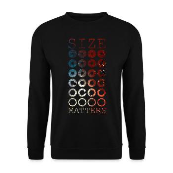 PHOTOGRAPHIE PHOTOGRAPHE LA TAILLE DE L’APPAREIL PHOTO COMPTE - Sweat-shirt Unisexe - noir - Devant - Alina (178cm) & Michal (187cm)