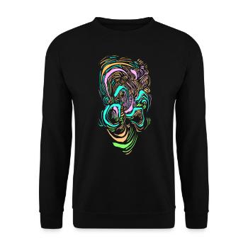 Clown de science-fiction - Sweat-shirt Unisexe - noir - Devant - Alina (178cm) & Michal (187cm)