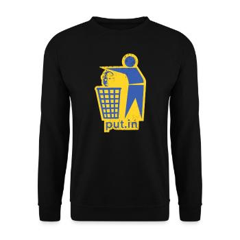 put.in - Paix Ukraine - Sweat-shirt Unisexe - noir - Devant - Alina (178cm) & Michal (187cm)