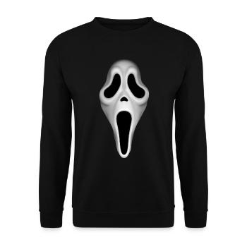GHOST FACE MASK - Unisex Sweatshirt - black - Front - Alina (178cm) & Michal (187cm)