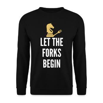 Chess Gift Meme Trend Queens Gambit - Unisex Sweatshirt - black - Front - Alina (178cm) & Michal (187cm)