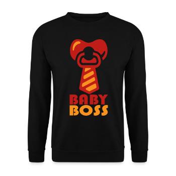 baby boss- Baby Boss Costume Devise Party Baby - Sweat-shirt Unisexe - noir - Devant - Alina (178cm) & Michal (187cm)