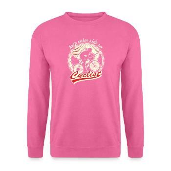 Cyclist - keep calm ride on - Unisex Sweatshirt - pink - Front