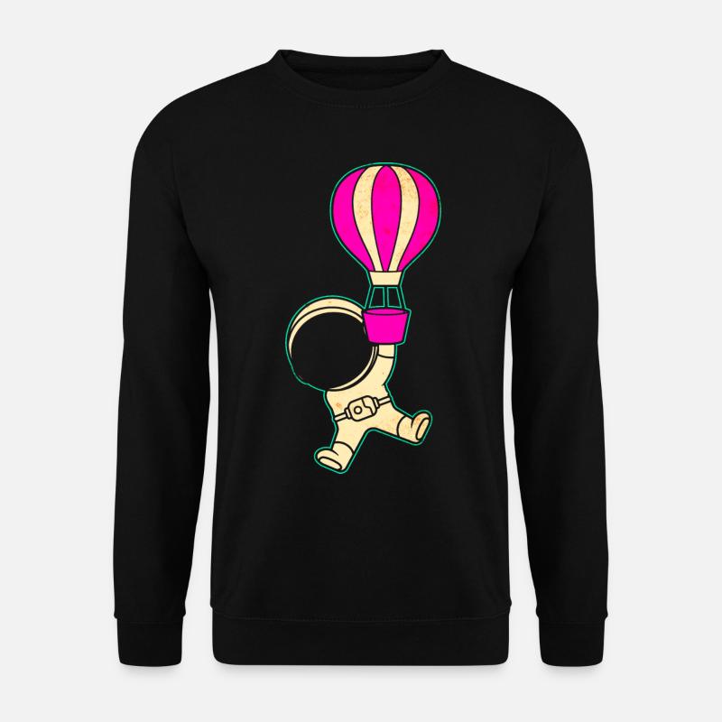 Astronaut Heißluftballon Raumfahrer - Unisex Pullover - Schwarz