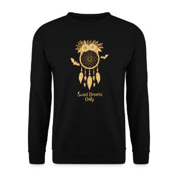 Halloween Dreamcatcher – Sweet Dreams Only Design - Unisex Sweatshirt - black - Front - Alina (178cm) & Michal (187cm)