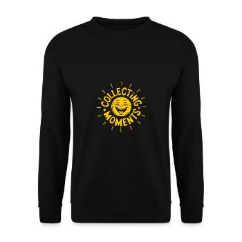 Sunny Summer Moments Vibes Summer Sun - Unisex Sweatshirt - black - Front - Alina (178cm) & Michal (187cm)