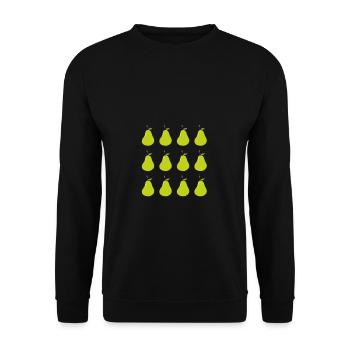 Pear pattern fruit - Unisex Sweatshirt - black - Front - Alina (178cm) & Michal (187cm)
