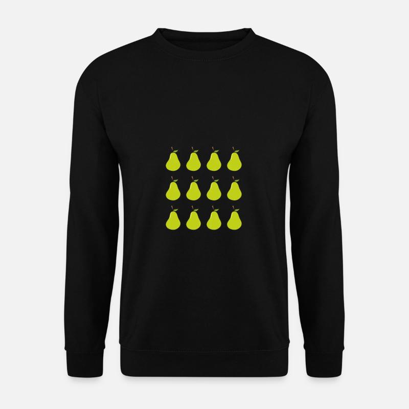 Pear pattern fruit - Unisex Sweatshirt - black