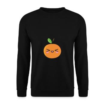 Fruits Orange Mignon Kawaii - Sweat-shirt Unisexe - noir - Devant - Alina (178cm) & Michal (187cm)