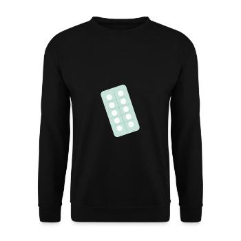 Tabletten Apotheke Verpackung Gesundheit - Unisex Pullover - Schwarz - Vorne - Alina (178cm) & Michal (187cm)