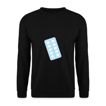 Tabletten Medikamente Gesundheit - Unisex Pullover - Schwarz - Vorne - Alina (178cm) & Michal (187cm)
