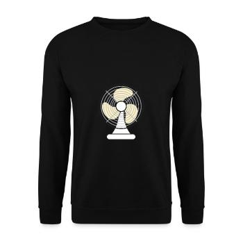Ventilator Hitze Sommer - Unisex Pullover - Schwarz - Vorne - Alina (178cm) & Michal (187cm)