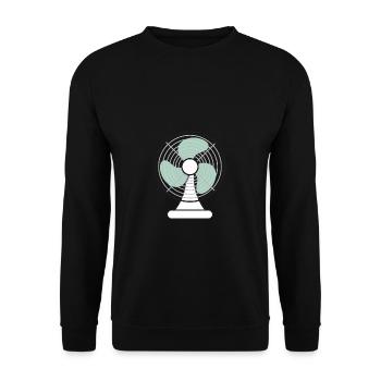 Chaud ventilateur dessin d’été - Sweat-shirt Unisexe - noir - Devant - Alina (178cm) & Michal (187cm)