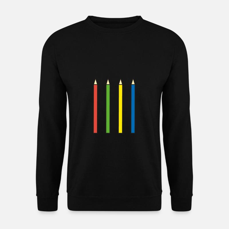 Crayons crayons de papeterie - Sweat-shirt Unisexe - noir
