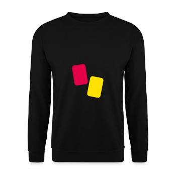 Karten Schiedsrichter - Unisex Pullover - Schwarz - Vorne - Alina (178cm) & Michal (187cm)