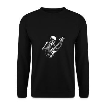 Squelette avec guitare basse. Conception de basses cool - Sweat-shirt Unisexe - noir - Devant - Alina (178cm) & Michal (187cm)