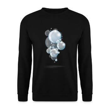 Bulles de savon (Blue Edition) - Sweat-shirt Unisexe - noir - Devant - Alina (178cm) & Michal (187cm)