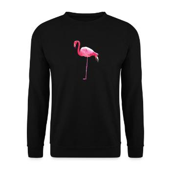 Pink Flamingo - Unisex Sweatshirt - black - Front - Alina (178cm) & Michal (187cm)