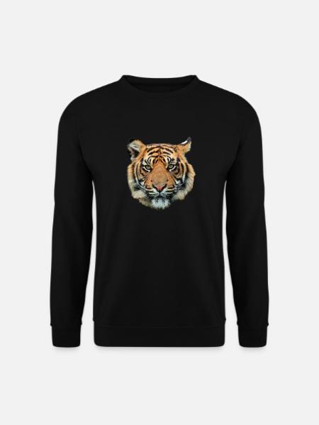 Gros plan sur la tête de tigre - Sweat-shirt Unisexe - noir