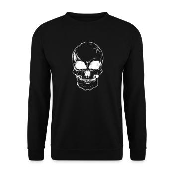 scull chalk white - Unisex Sweatshirt - black - Front - Alina (178cm) & Michal (187cm)