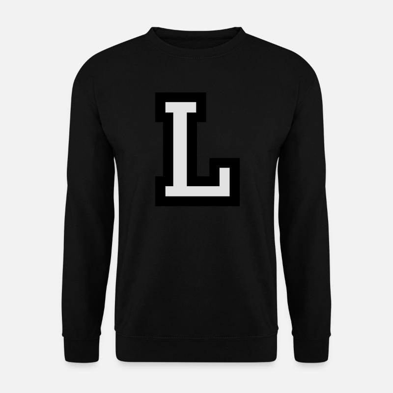 Buchstabe L - Unisex Pullover - Schwarz