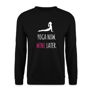 Yoga Maintenant vin Plus - Sweat-shirt Unisexe - noir - Devant - Alina (178cm) & Michal (187cm)