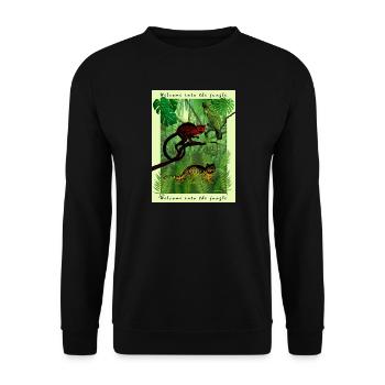 Jungle Mania - Unisex Sweatshirt - black - Front - Alina (178cm) & Michal (187cm)