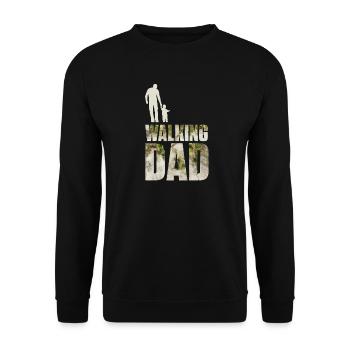 The walking dad  - Sweat-shirt Unisexe - noir - Devant - Alina (178cm) & Michal (187cm)