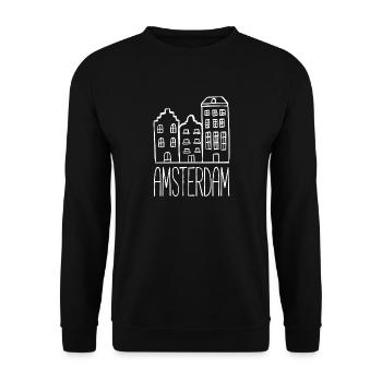Amsterdam - Sweat-shirt Unisexe - noir - Devant - Alina (178cm) & Michal (187cm)