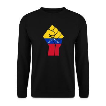 Drapeau du Poing du Venezuela - Sweat-shirt Unisexe - noir - Devant - Alina (178cm) & Michal (187cm)