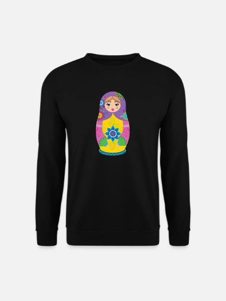 Matrjoschka / Matryoshka / Matreschka / Matroshka - Unisex Pullover - Schwarz