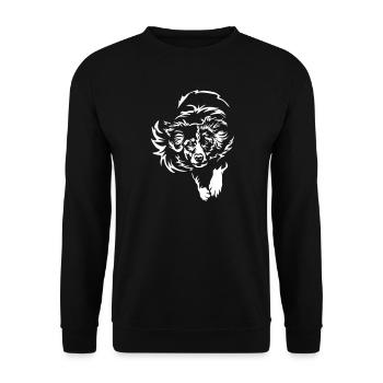 Australian Shepherd "Black Edition" - Unisex Sweatshirt - black - Front - Alina (178cm) & Michal (187cm)