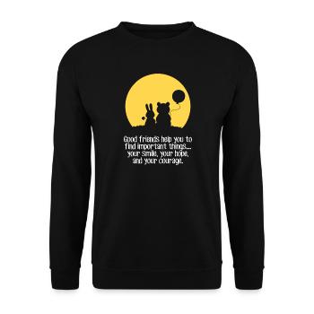 Sourire, espoir, courage - Sweat-shirt Unisexe - noir - Devant - Alina (178cm) & Michal (187cm)