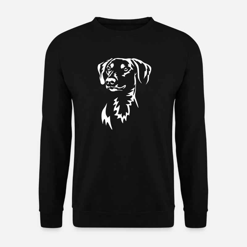Deutscher Pinscher Kopf "Black Edition" - Unisex Pullover - Schwarz