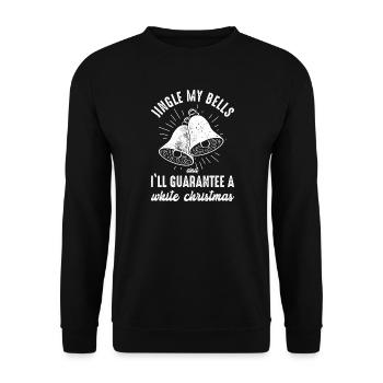 Jingle Bells Artful Xmas Duo - Sweat-shirt Unisexe - noir - Devant - Alina (178cm) & Michal (187cm)