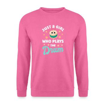 Trommel Trommelspielerin - Unisex Pullover - Pink - Vorne