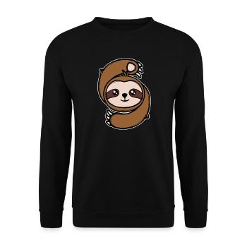 Mammifère paresseux jungle jungle dweller zoo - Sweat-shirt Unisexe - noir - Devant - Alina (178cm) & Michal (187cm)