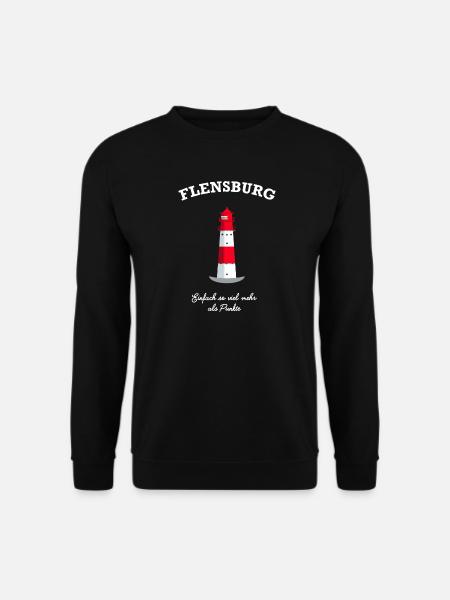 Flensburg Leuchtturm Falshöft, mehr als Punkte - Unisex Pullover - Schwarz