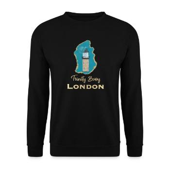 Londres, Trinity Buoy Lighthouse, Pixel Art - Sweat-shirt Unisexe - noir - Devant - Alina (178cm) & Michal (187cm)