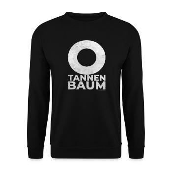 Tannenbaum Stein-Typo - Unisex Pullover - Schwarz - Vorne - Alina (178cm) & Michal (187cm)