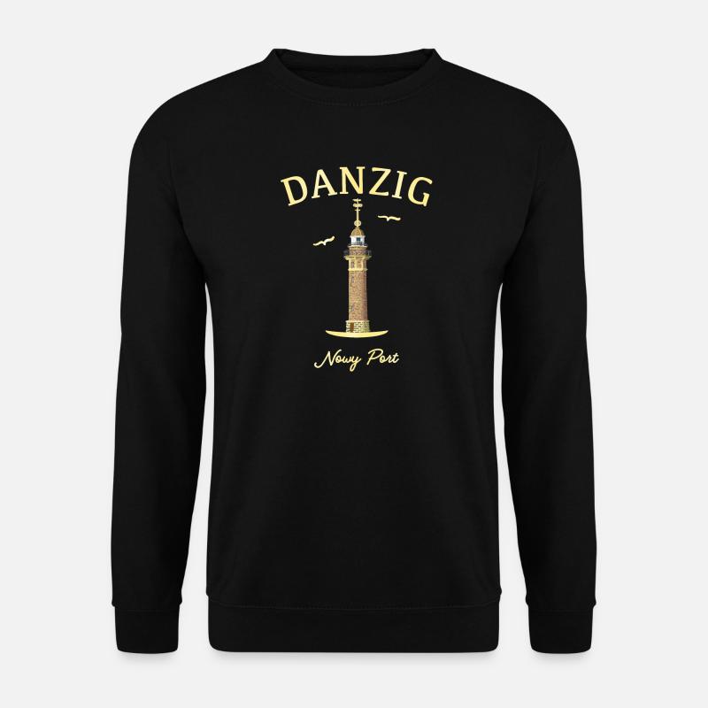 Danzig, Leuchtturm - Unisex Pullover - Schwarz