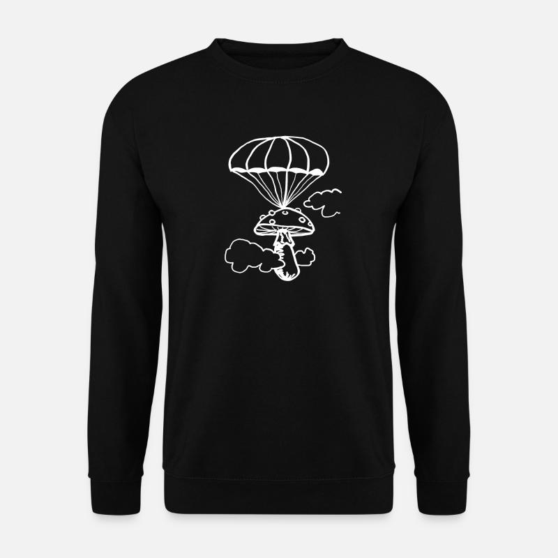 Schwebender Pilz - Unisex Pullover - Schwarz