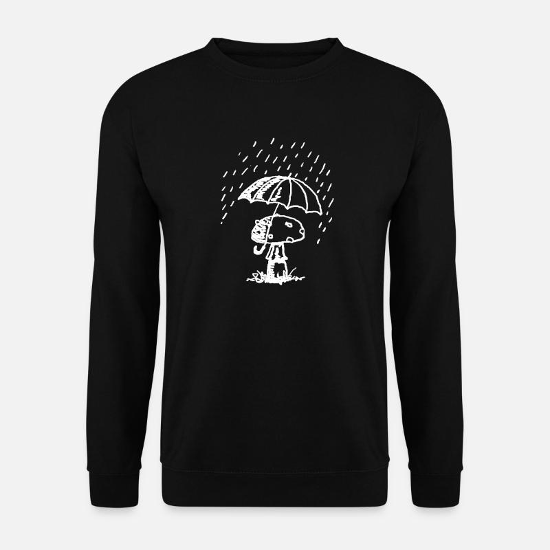 Mushroom in the rain - Unisex Sweatshirt - black